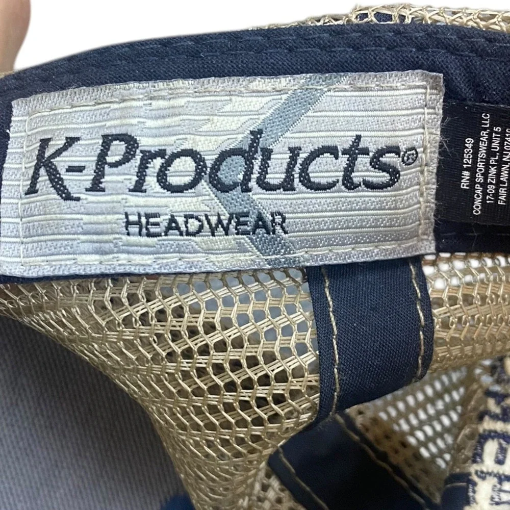 Kubota Trucker Hat Mens Blue Meshback Embroidered Patch Logo Adjustable Cap - Picture 9 of 10